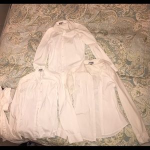 Women’s white button down shirts